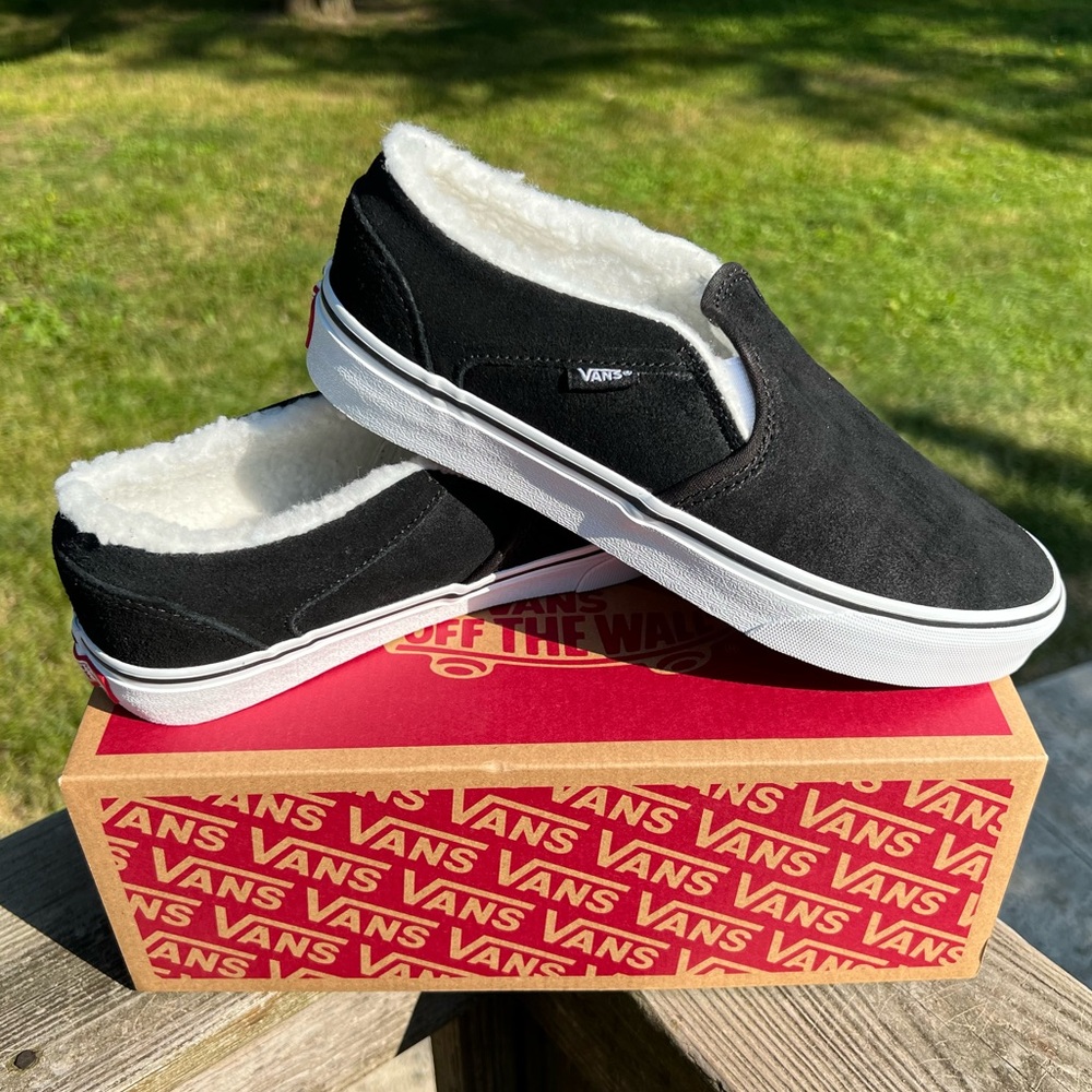 Vans Asher 659 Suede Slip On with Faux Fur US Women’s 9
